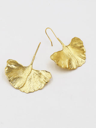 Boucles d'oreilles Feuille de Ginkgo