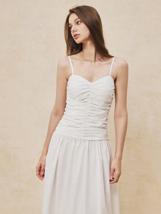 Robe longue cami Serendipity froncée