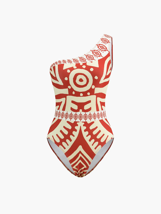 Maillot de bain une pièce à imprimé tropical