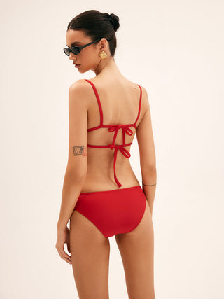 semble de bikini à lacets Cherry Bomb Solid