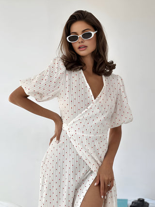 Robe midi nouée texturée Sweetheart