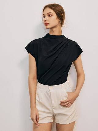 Blouse à manches courtes solides