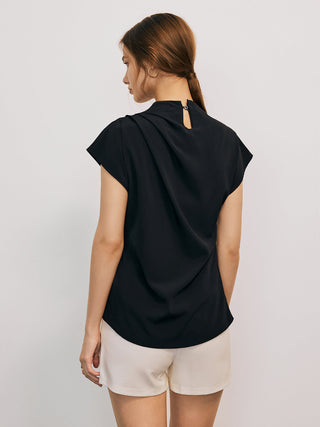 Blouse à manches courtes solides