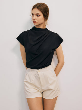 Blouse à manches courtes solides