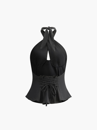 Débardeur croisé à col halter