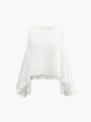 Oversized High-Low Hem Sleeveless Top