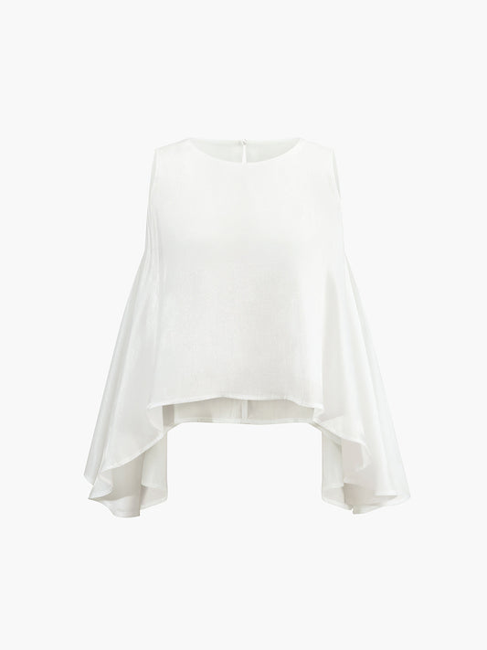 Oversized High-Low Hem Sleeveless Top