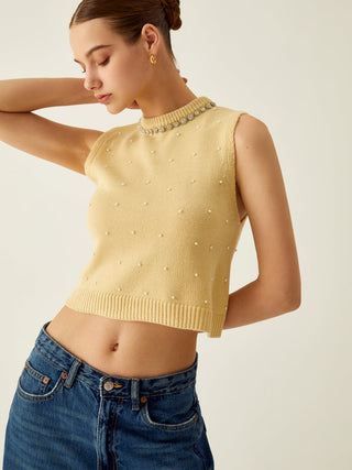 Jewel & Pearl Knit Top