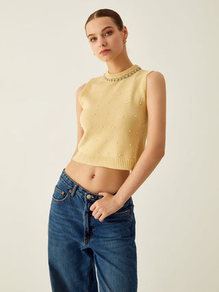 Jewel & Pearl Knit Top