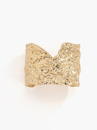 Irregular Gold Cuff Bracelet