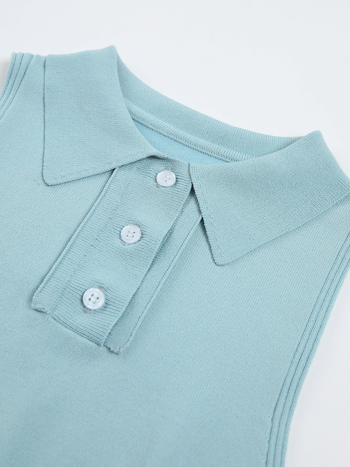 Button Ruched Sweater Vest