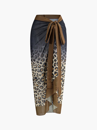 Leopard Print Knotted Cover Up