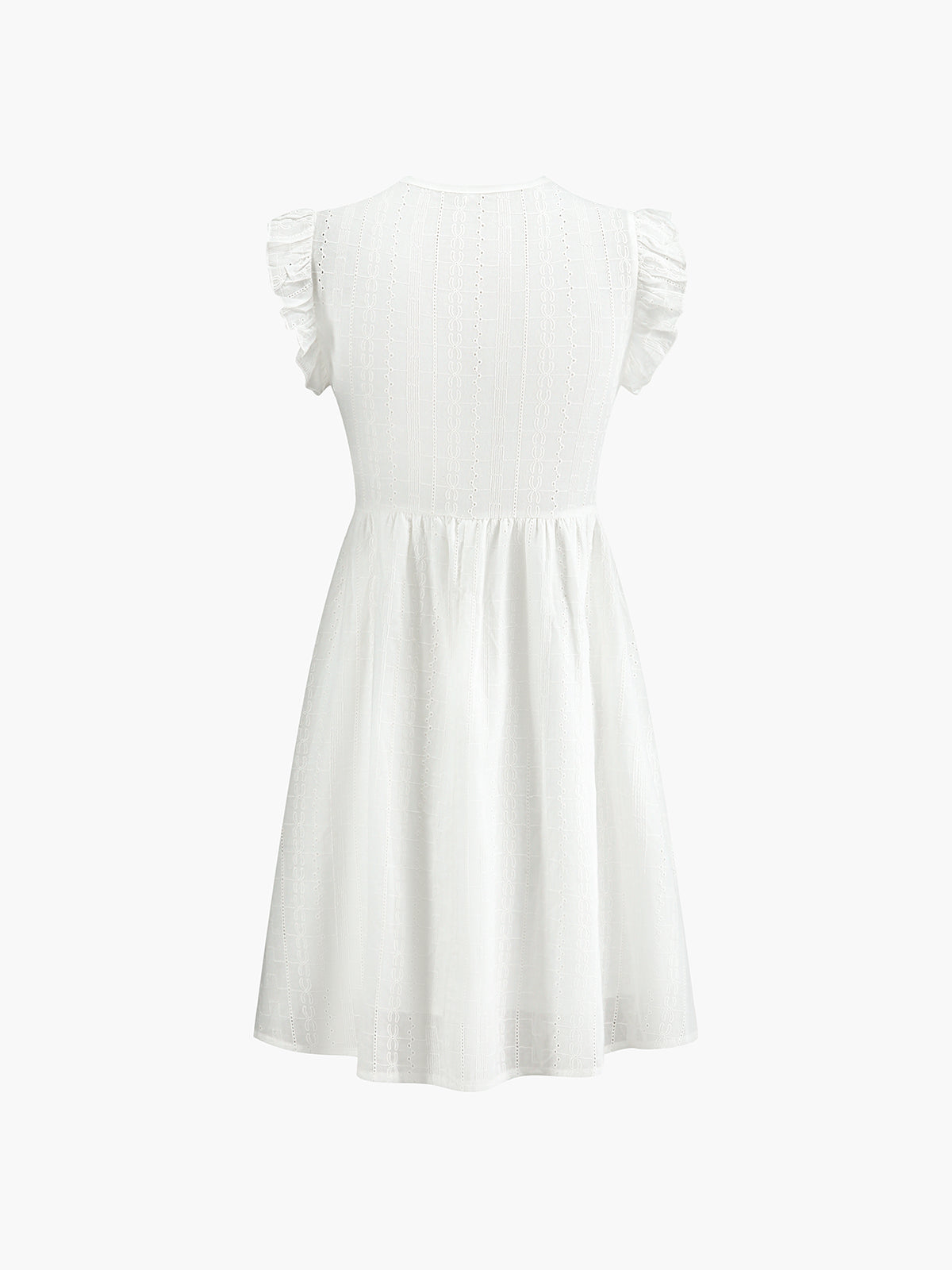 V Neck Ruffle Short Dress