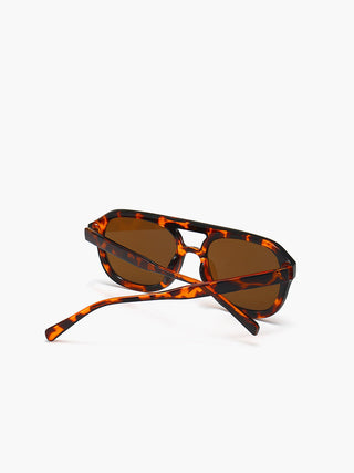 Lunettes de soleil à imprimé léopard