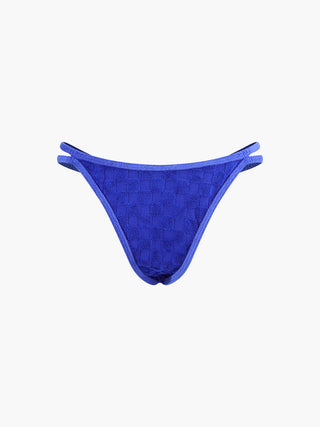 semble bikini texturé avec anneau et triangle lié