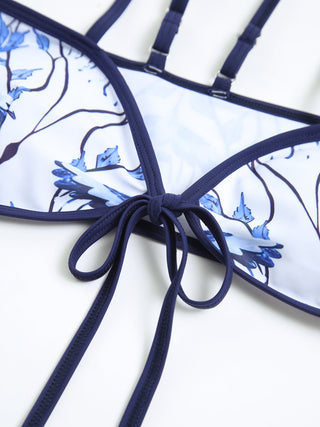 semble bikini noué à imprimé floral