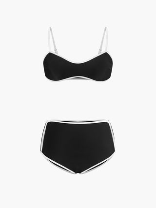 Contrast Bikini Set