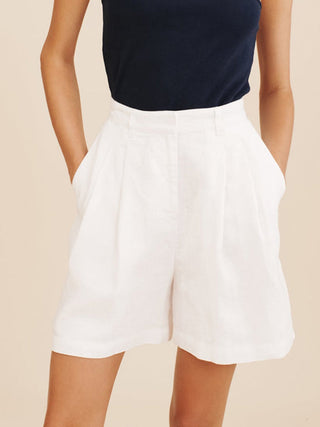 semble crop top en coton solide avec short