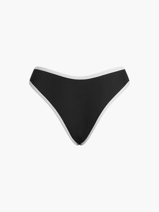 semble bikini triangle à bretelles contrastantes