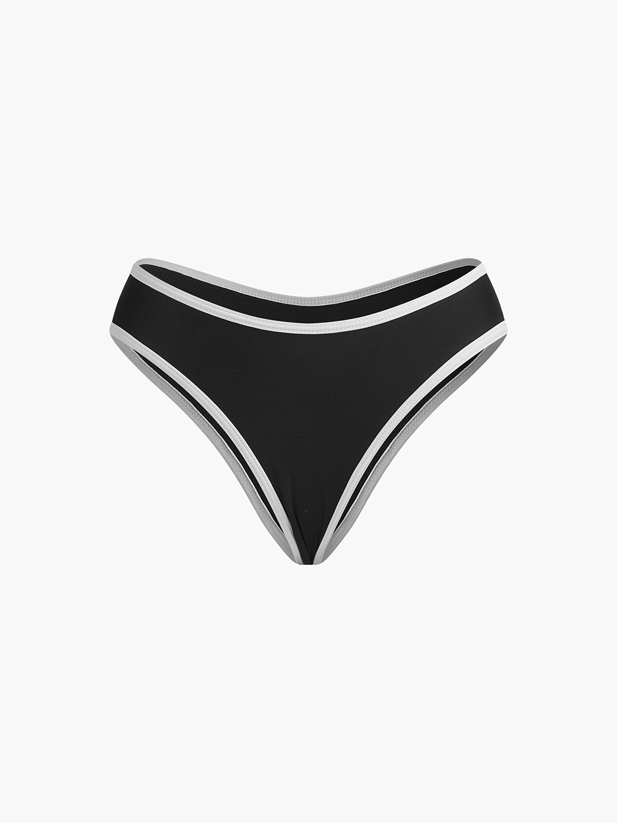 semble bikini triangle à bretelles contrastantes