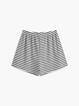 Ribbed Stripe Shorts Set