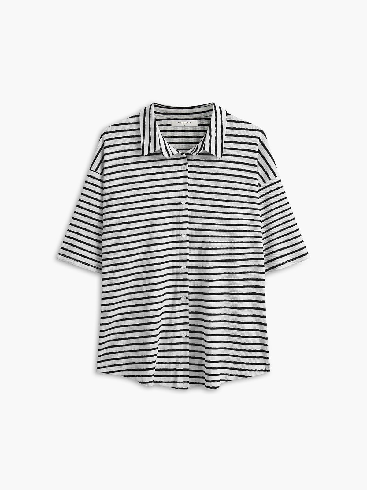 Ribbed Stripe Shorts Set