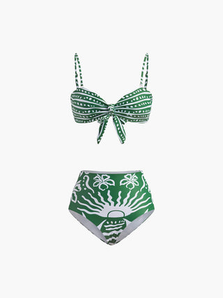 semble bikini à bretelles ajustables avec motif floral