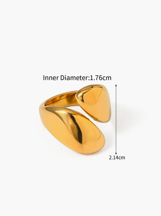 Bague d'amour en forme de cœur surdimensionnée