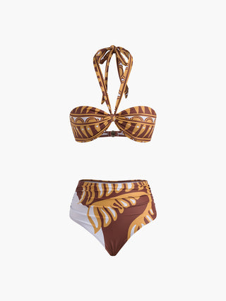 semble bikini dos nu à imprimé floral