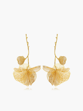 Boucles d'oreilles pendantes en fleurs