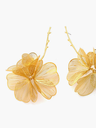 Boucles d'oreilles pendantes en fleurs