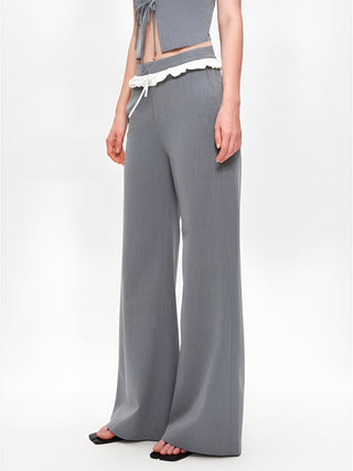 Ruffle Wide Leg Pants