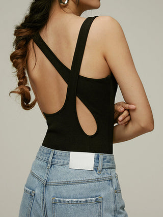 Asymmetrical Backless Top