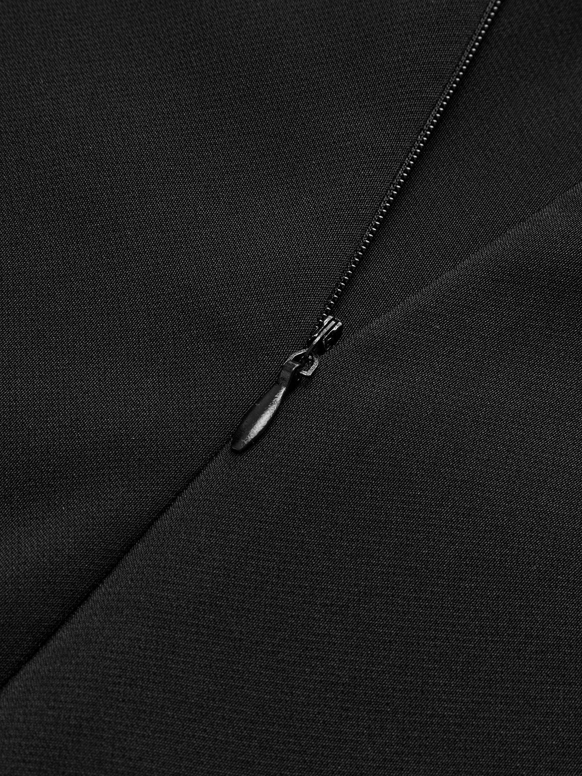 Robe à fermeture éclair nouée avec bordure contrastante