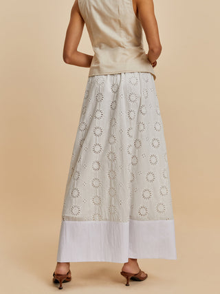 Pure Cotton Embroidered Skirt