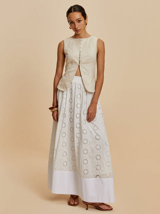 Pure Cotton Embroidered Skirt