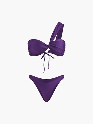 semble de bikini à cordon asymétrique