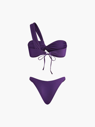 semble de bikini à cordon asymétrique