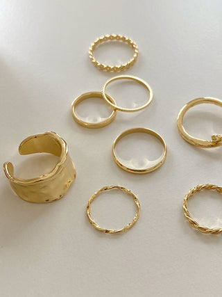 8pcs Bague Simple