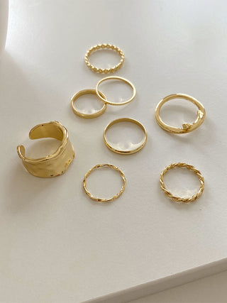 8pcs Bague Simple