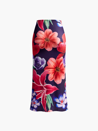 Floral Print Slim Skirt Set