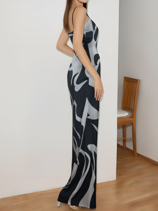 Print Slim Cami Long Dress