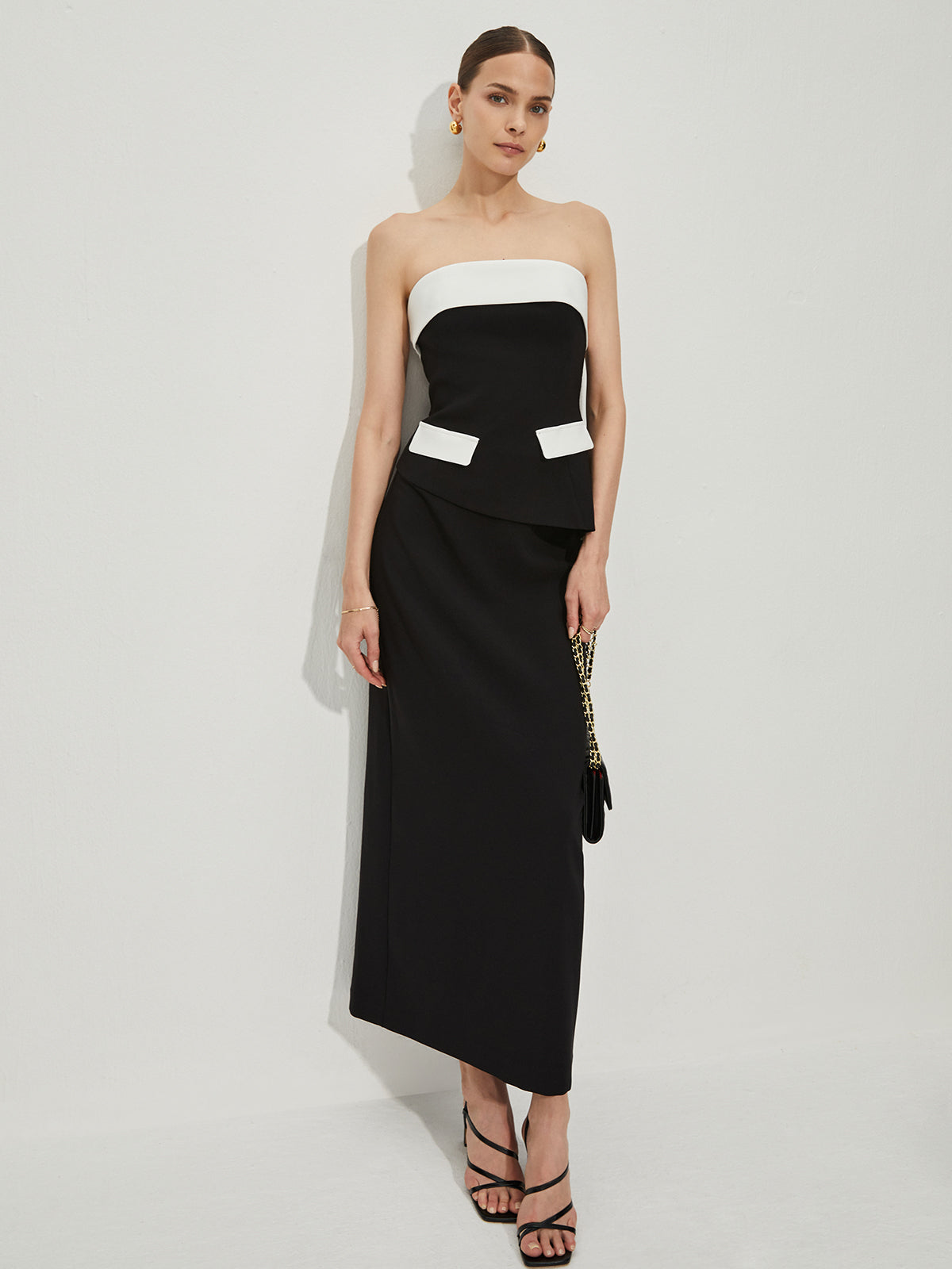 Elegant Tube Top Skirt Set