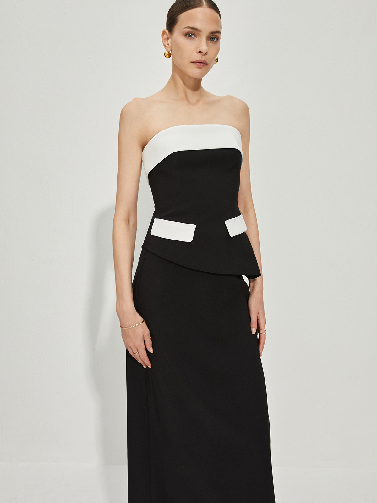 Elegant Tube Top Skirt Set