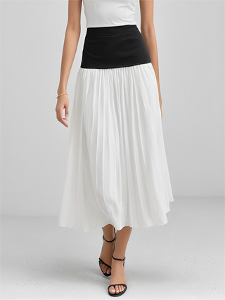 Chiffon Pleated High Waist Skirt