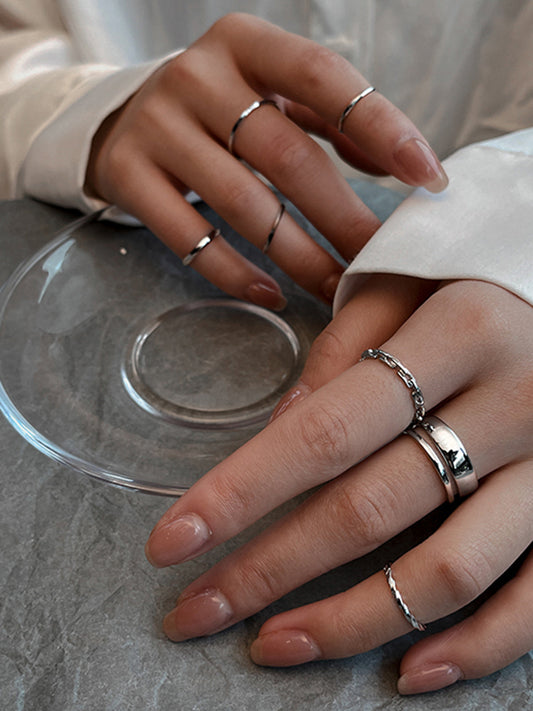 7pcs Simple & Cool Rings