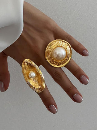 Golden Pearl Ring