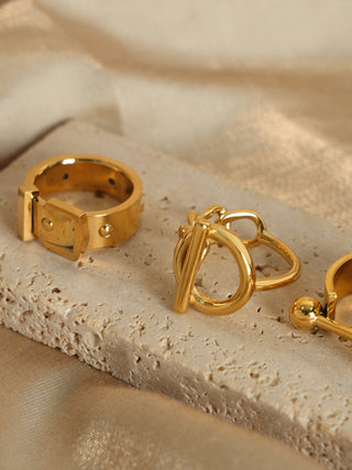 Golden Ring With Buckle