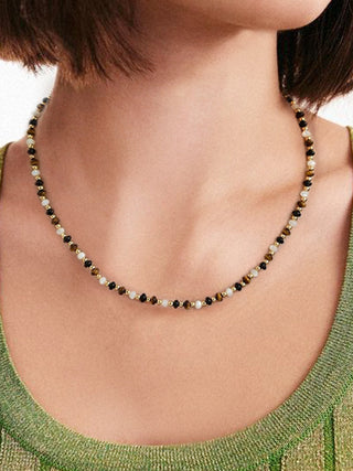 Collier en perles de pierre d'oeil de tigre