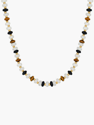 Collier en perles de pierre d'oeil de tigre